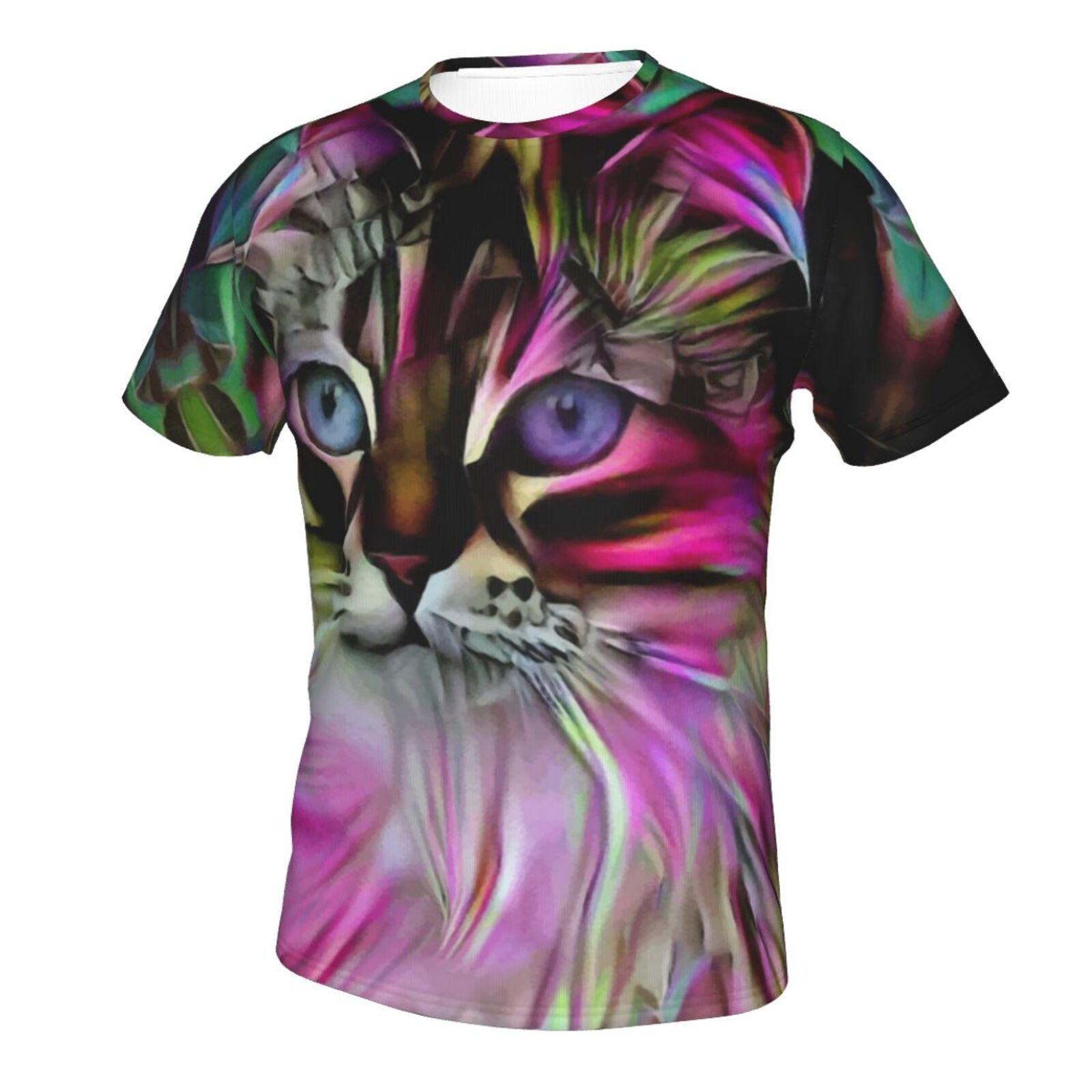 Camiseta Clássica Esty Gato Elementos De Mídia Mista