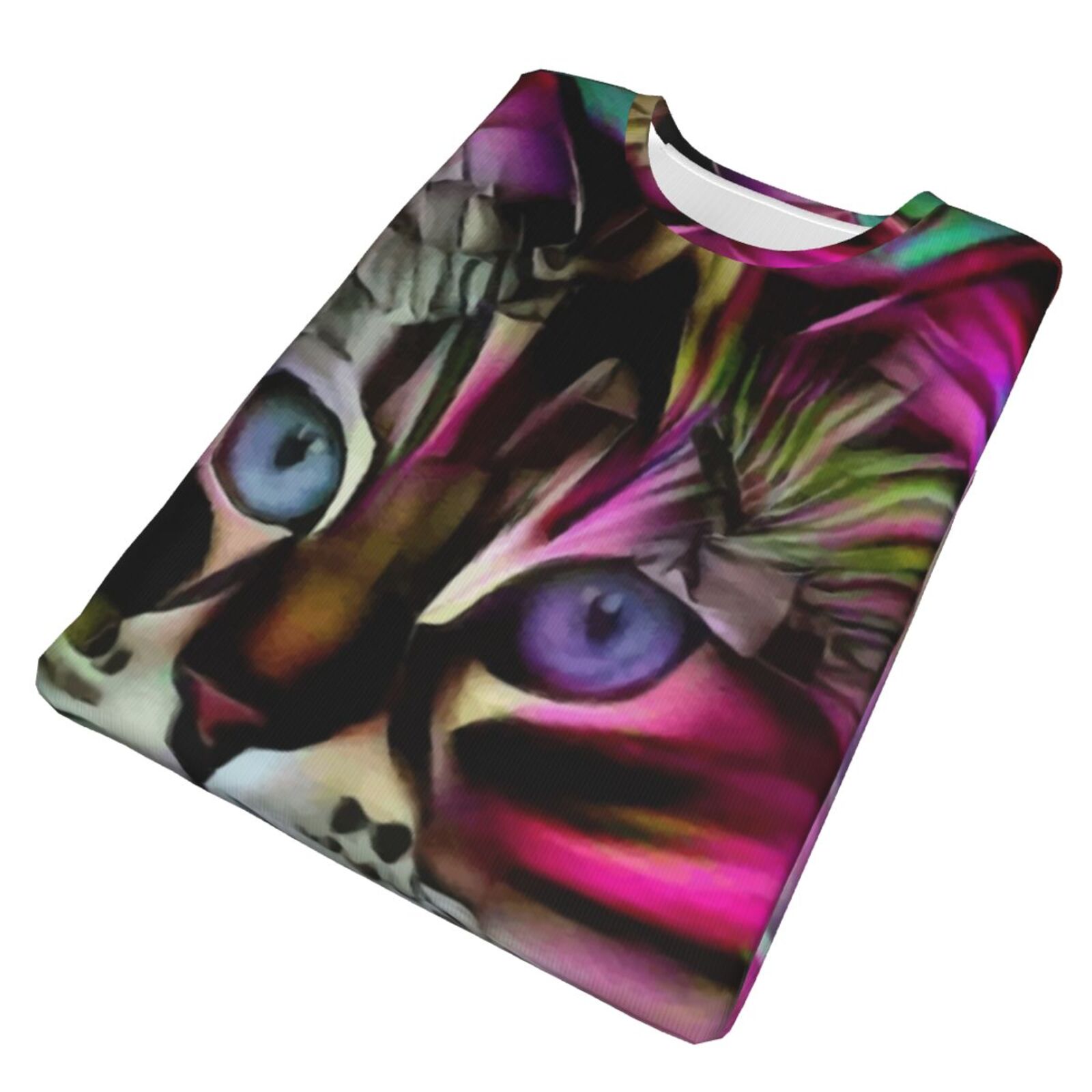 Camiseta Clássica Esty Gato Elementos De Mídia Mista