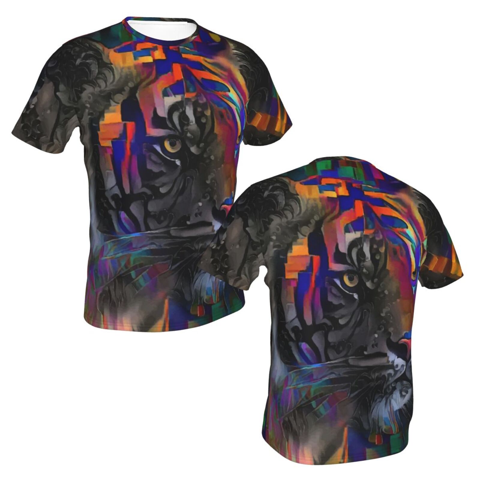 Camiseta Clássica Romeo Tigre Elementos De Mídia Mista